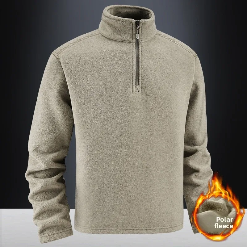 

Harajuku Sle Men's Fce Sweatirt Double-sided Fce f-high Collar Jaet Warm Casual Long Sve Polyester Fiber