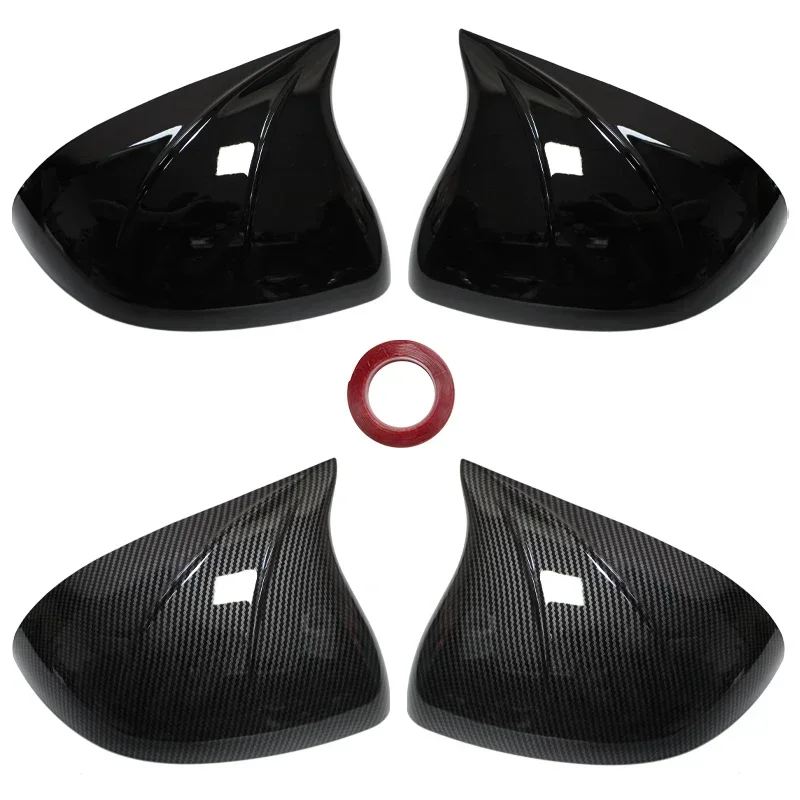 لمرسيدس بنز C الفئة W206 2022 2023 2024 2025 أسود الكربون نظرة مرآة الرؤية الخلفية غطاء الملحقات