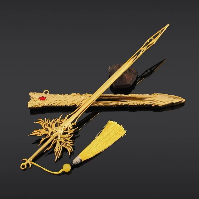 Arma de espada del Arcángel de 30cm, periféricos de Anime, modelo de espada samurái de Metal con funda, accesorios de escritorio, colecciones de adornos