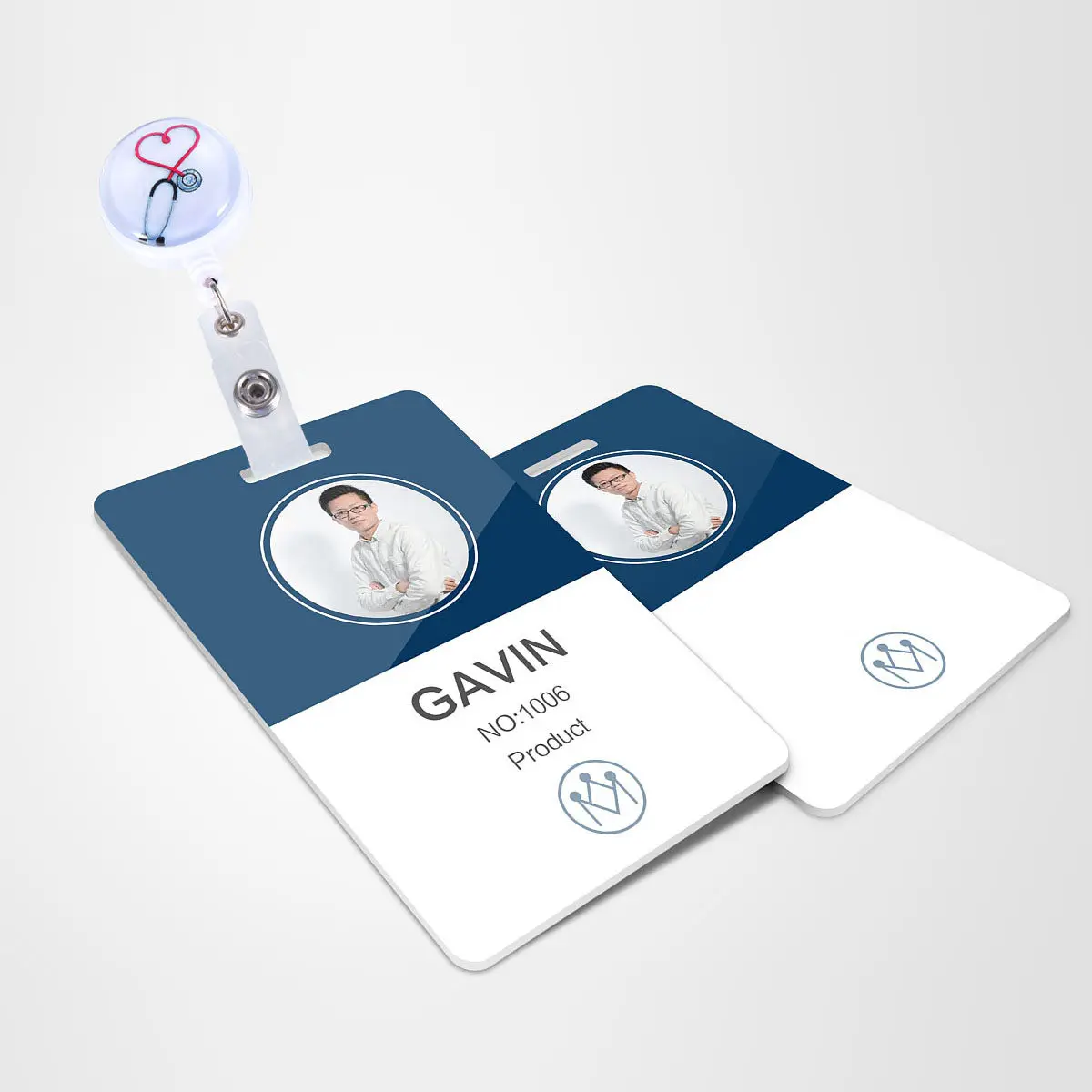 2Pcs Work Badges Accessories Telescopic Badge Holder for Name Tags Keys Lanyards Eyeglasses Id Cards Fashion Design Portable