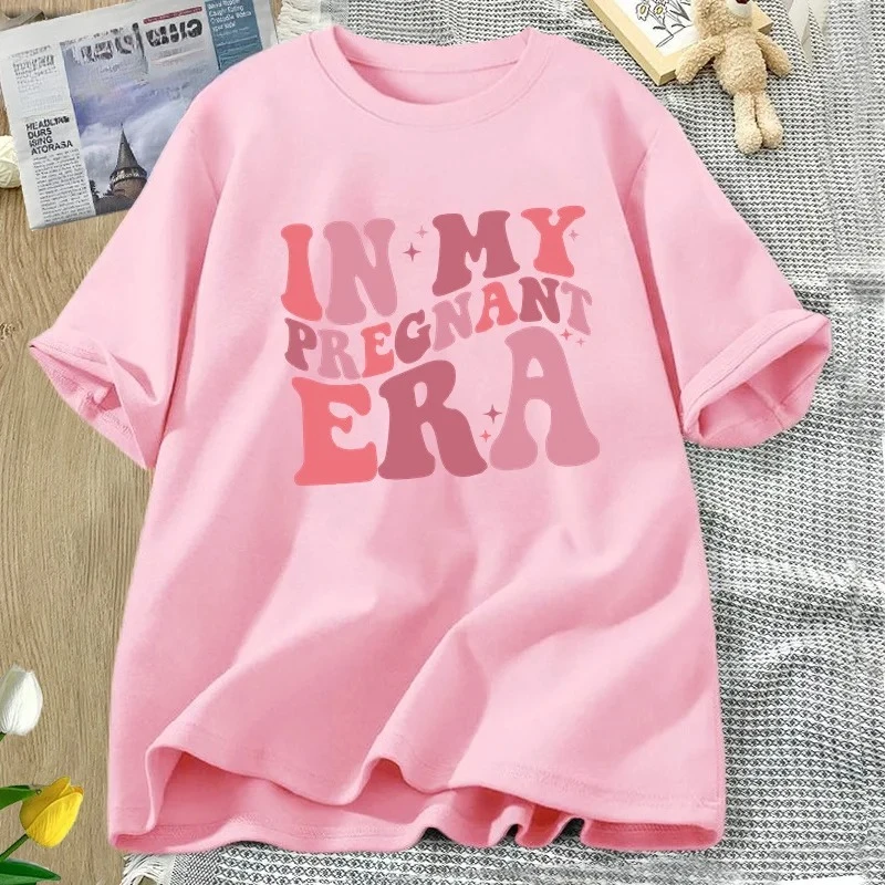 เสื้อยืดในช่วงตั้งครรภ์ของฉัน เสื้อยืดสำหรับผู้หญิง เสื้อยืดประกาศการตั้งครรภ์ เสื้อยืดใส่สบายสำหรับฤดูร้อน