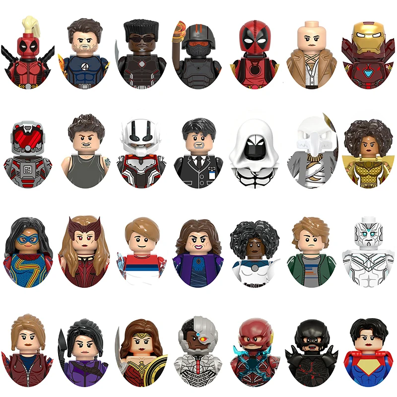 Bloques de Construcción de Héroes y Villanos de Cómics, Figuras de Acción Compatibles con Ladrillos Estándar, Juguetes Coleccionables, Regalo Ideal