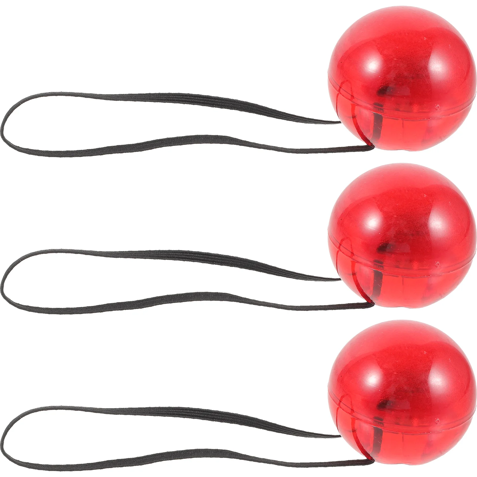 3 Pcs Clown Nose Aldut Toys Performance Prop Decorate Flashing Plastic Playing Red Accessory