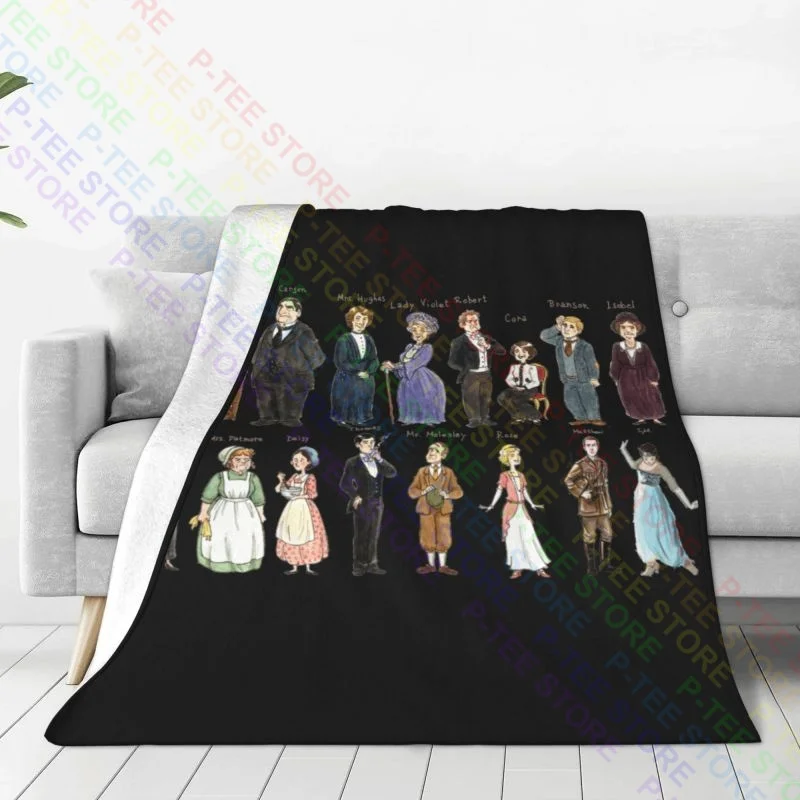 Downton Abbey Characters Blanket Home Classic Super Soft Faux Fur Throw Sofa Decorative