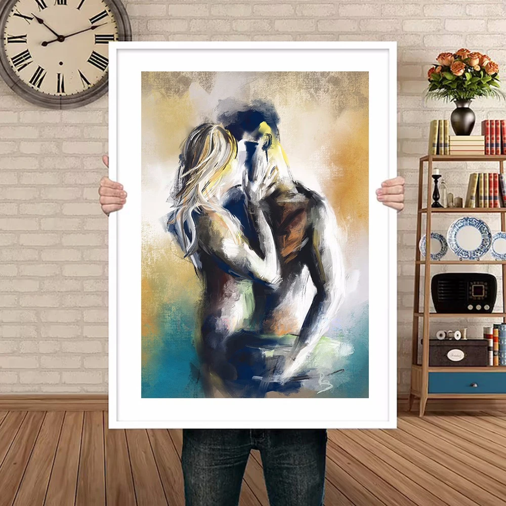 Abstract Canvas Paintings Modern Graffiti Lover Sexy Nude Body Posters And Prints Wall Art Picture For Living Room Decor Cuadros