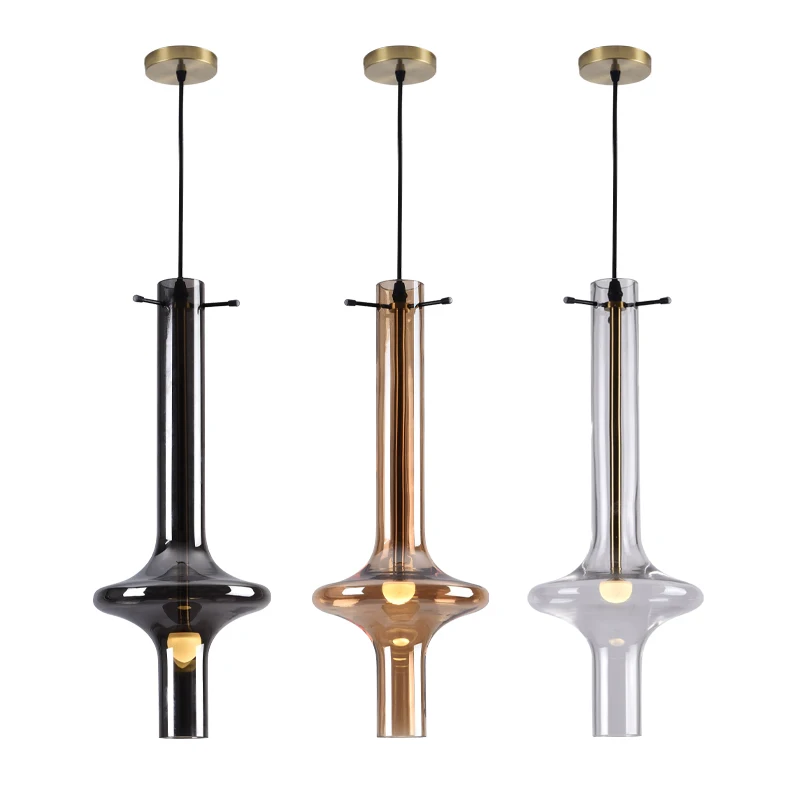 

Nordic glass pendant light, minimalist designer, light luxury bedside coffee restaurant bar counter single head pendant light