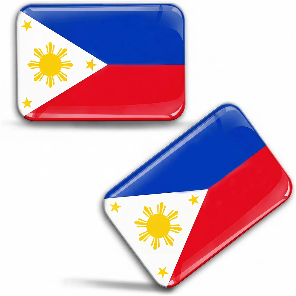 Car Stickers Philippines Flag Style Badge Emblem Automotive Decals Accessories for All Vehicles Car Motorcycle Helmet Mobile