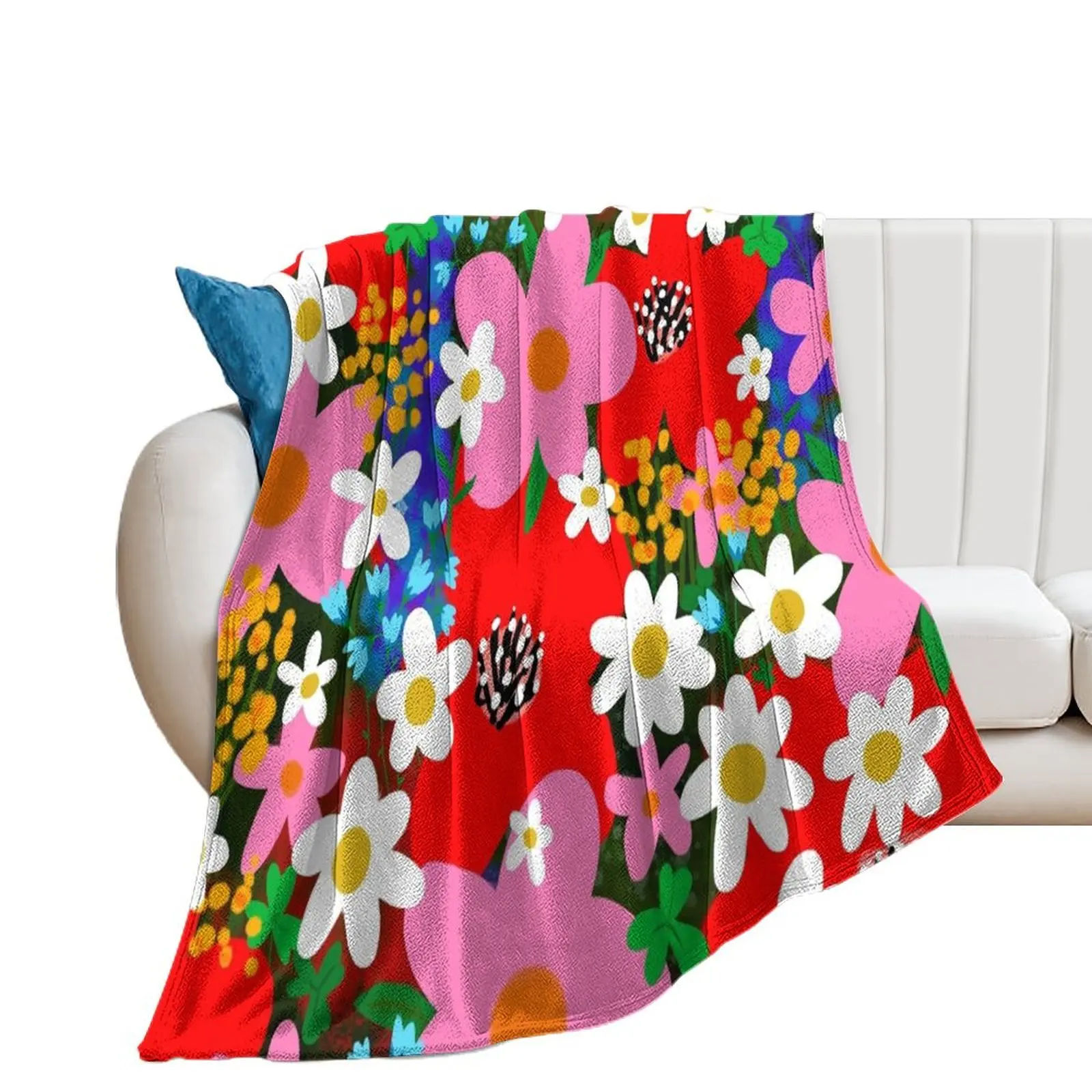 

Flower Power! Throw Blanket Hairy Tourist Decorative Sofa Decorative Sofas Blankets