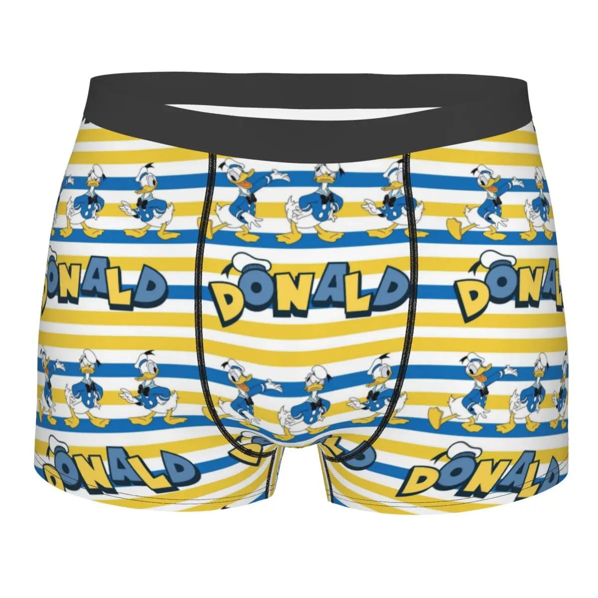 

Мужские шорты-боксеры с изображением Дональда Дака на заказ, забавное нижнее белье с 3D принтом, трусы, мягкие трусы