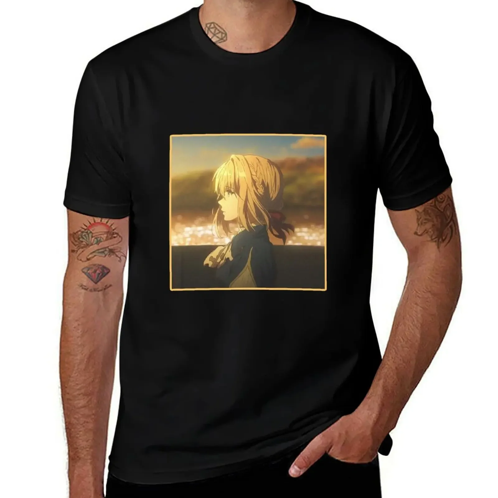 Violet Evergarden Anime T-Shirt funny costumes anime shirt graphic t shirts mens t shirts pack