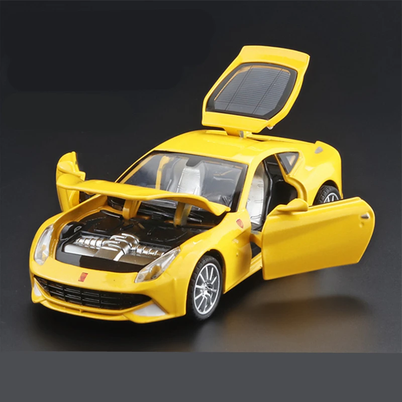 1:32 F12 Berlinetta Alloy Sports Car Model Diecast Metal Toy Vehicles Car Model Simulation Sound Light Collection Gift