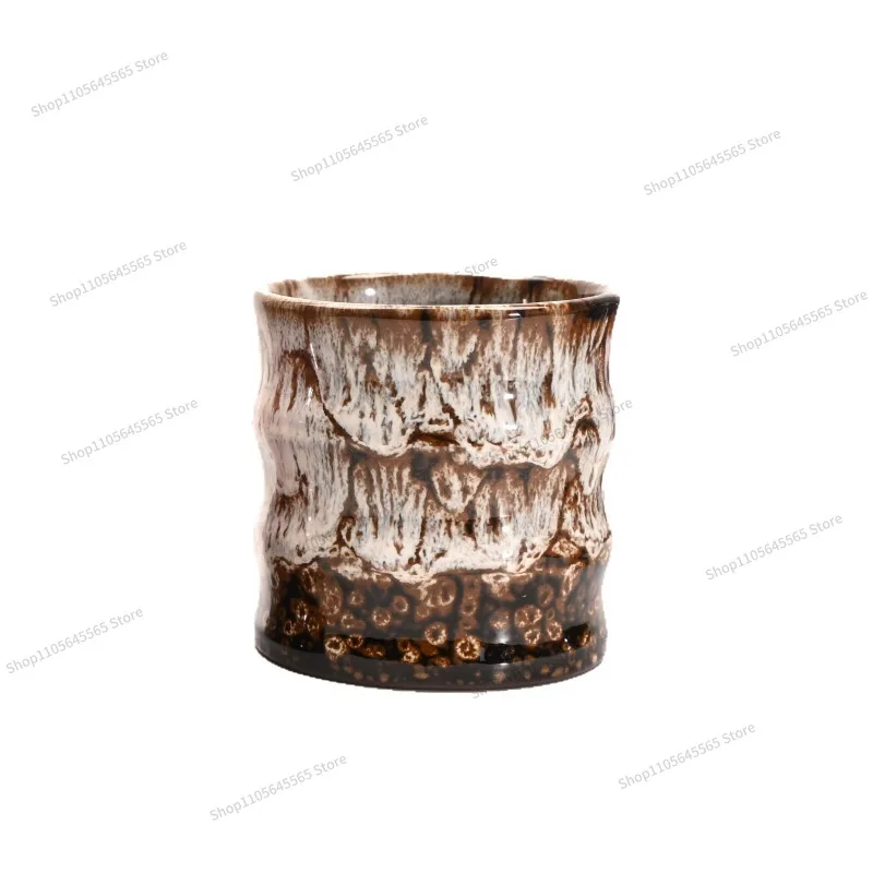 For Ceramic Bamboo Knot Coffee Cup 115ml Retro Style