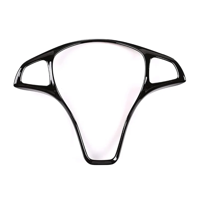 

For Mercedes Benz C E Class GLC CLA GLA W205 W213 X253 X156 Car Steering Wheel Decoration Frame Cover Trim Parts ,Bright Black