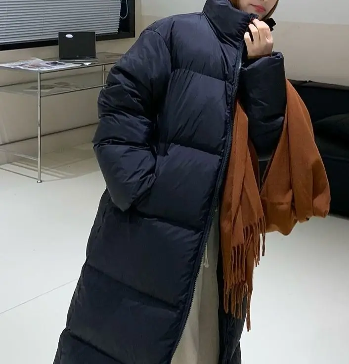 Model 2025, knielange katoenen jas met lange mouwen en extra dikte - Winterkatoenen jas Bovenkleding