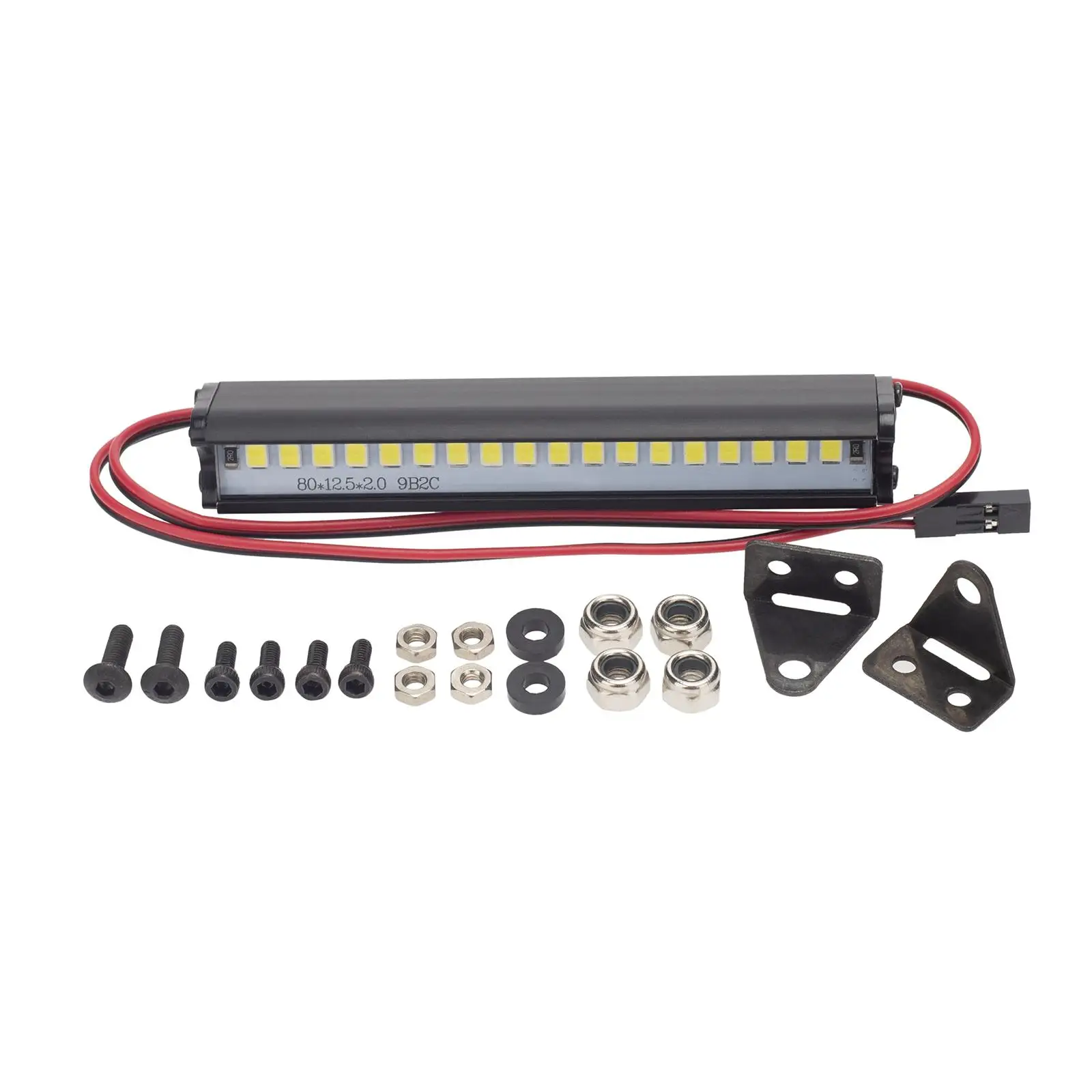 1/12 RC Roof Luggage Rack LED Light Bar for MN D90 RC Hobby Car Modification