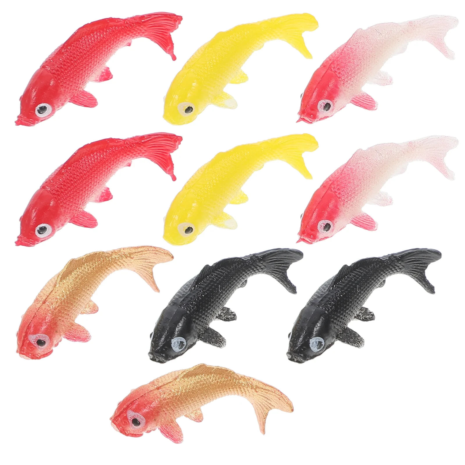 

10 Pcs Fish Tank Mini Simulation Goldfish Model Aquarium Pvc Toy Colorful Floating