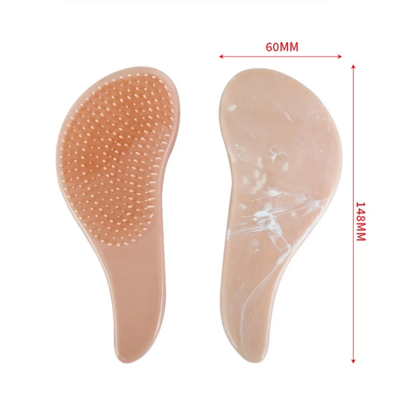 1pcs Marbled Soft Tooth Comb Anti-static Hair Brush Handle Entangle Detangling Comb Shower Massage Comb Salon Hair Styling Tools