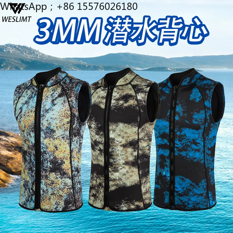 3MM wetsuit vest wetsuit snorkeling surfing warm diving snorkeling jellyfish suit free  vest