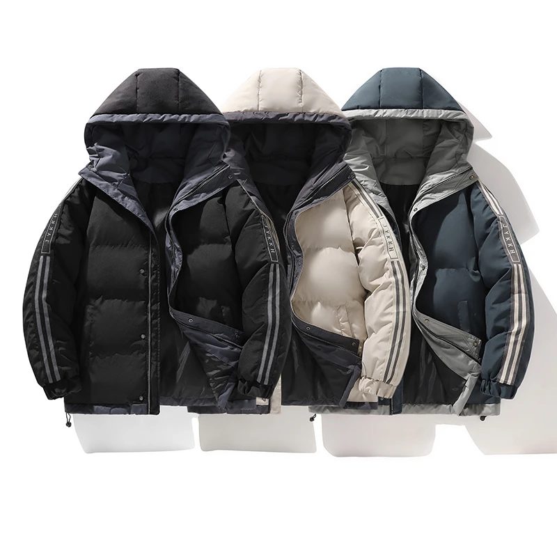 

Зимняя мужская хлопковая куртка 2025 года, корейское издание, повседневная модная мужская одежда, хлопковая куртка, модное пальто для улицы
