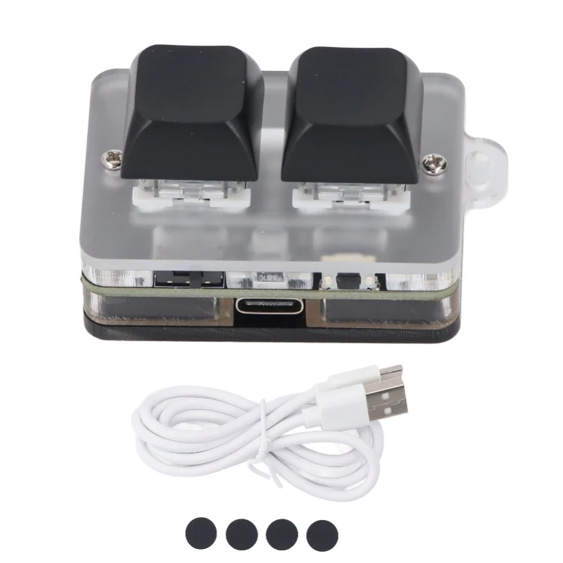 2 Keys Keyboard Support Programming Macro And Software Blue Switch Custom Keyboard With RGB Light BT Type C Connection