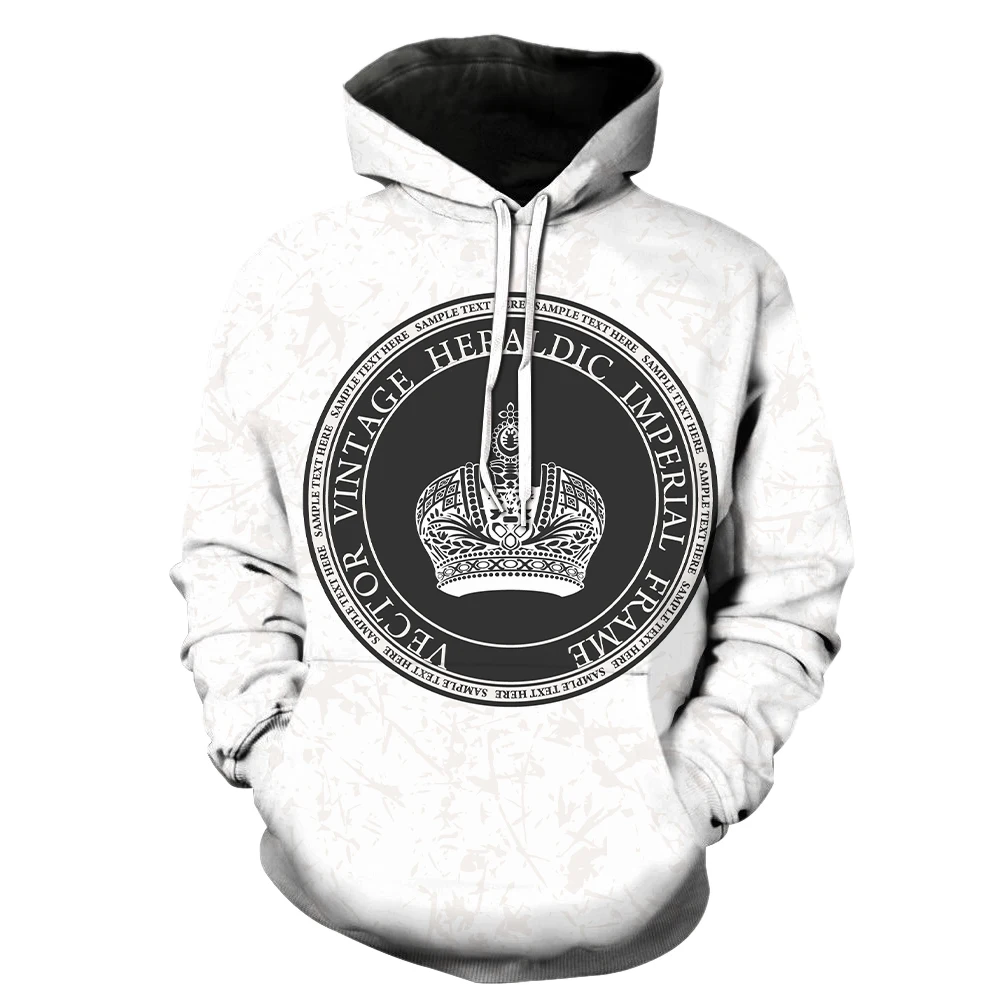 

European and American Label Pattern Men's Hoodies Tops Spring With Hood Jackets Casual 3D Printed 2022 Hot Sale Streetwear Funny