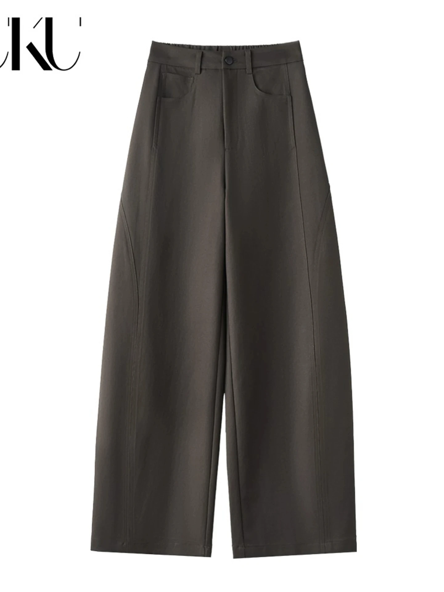 High Waist Wide Leg Pants Women's Cloud Soft Cotton Knife  Casual Trousers Fashionable Crescent Shape Pants Autumn 2026