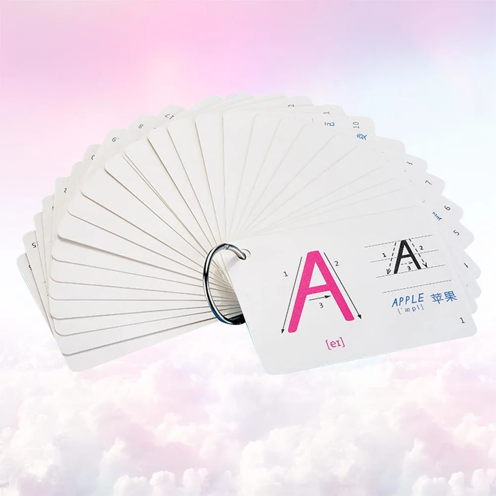 1 set Children Literacy Cards Kids Educational Flash English Spelling Alphabet Learning Toys Smooth Portable ABC