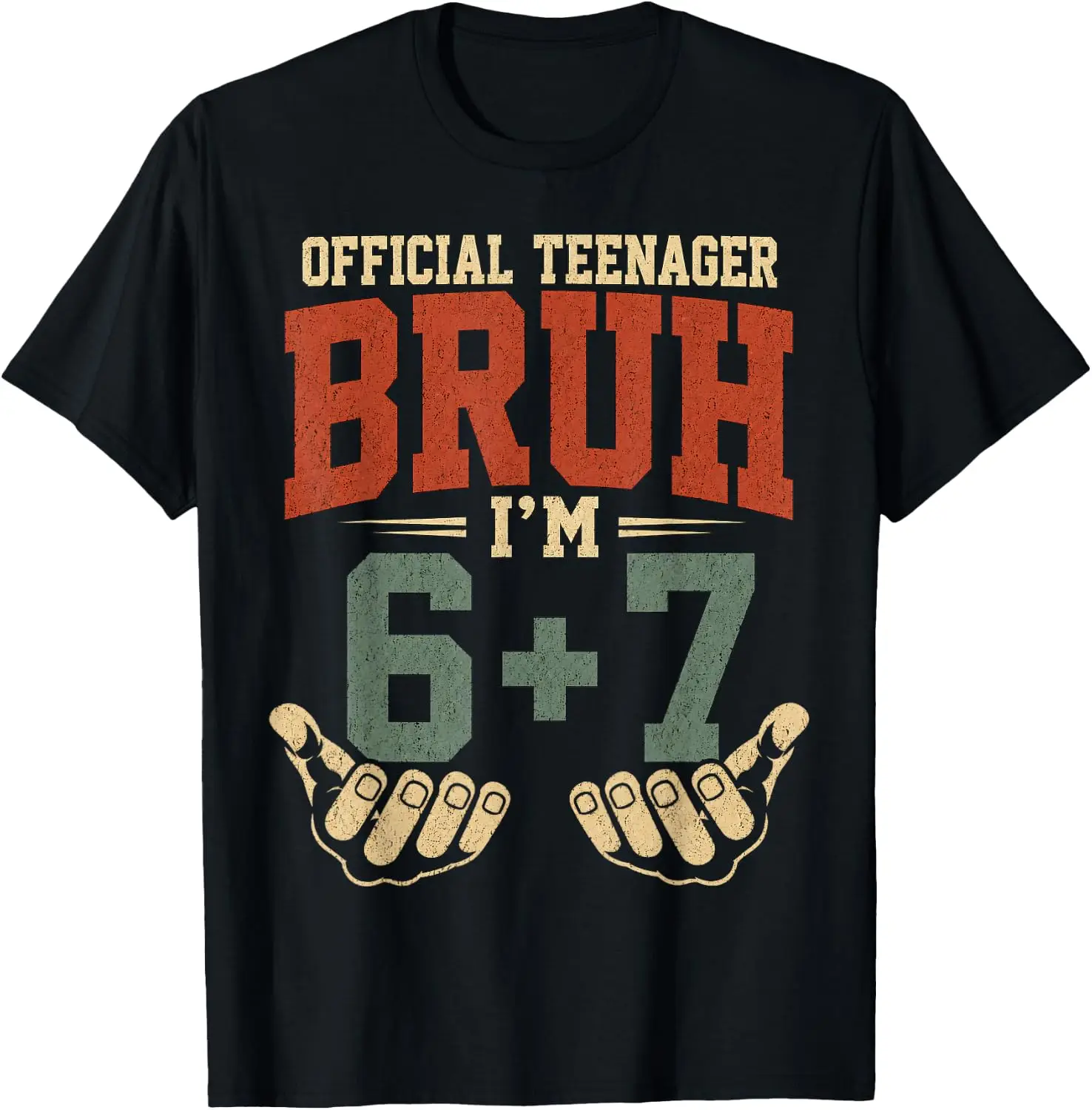 13Th Boy 6 7 Meme 13 Year Old Birthday Boys T-Shirt