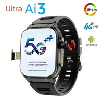 Microwear Ultra ai3 Smartwatch 4G Android Amoled HD Camera GPS WIFI Google Play Store APP Download Game Bluetooth Smart Watch