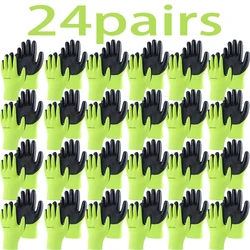 12/24 pairs safety work gloves, suitable for both men and women, used for construction, warehouse, gardening, and landscape work