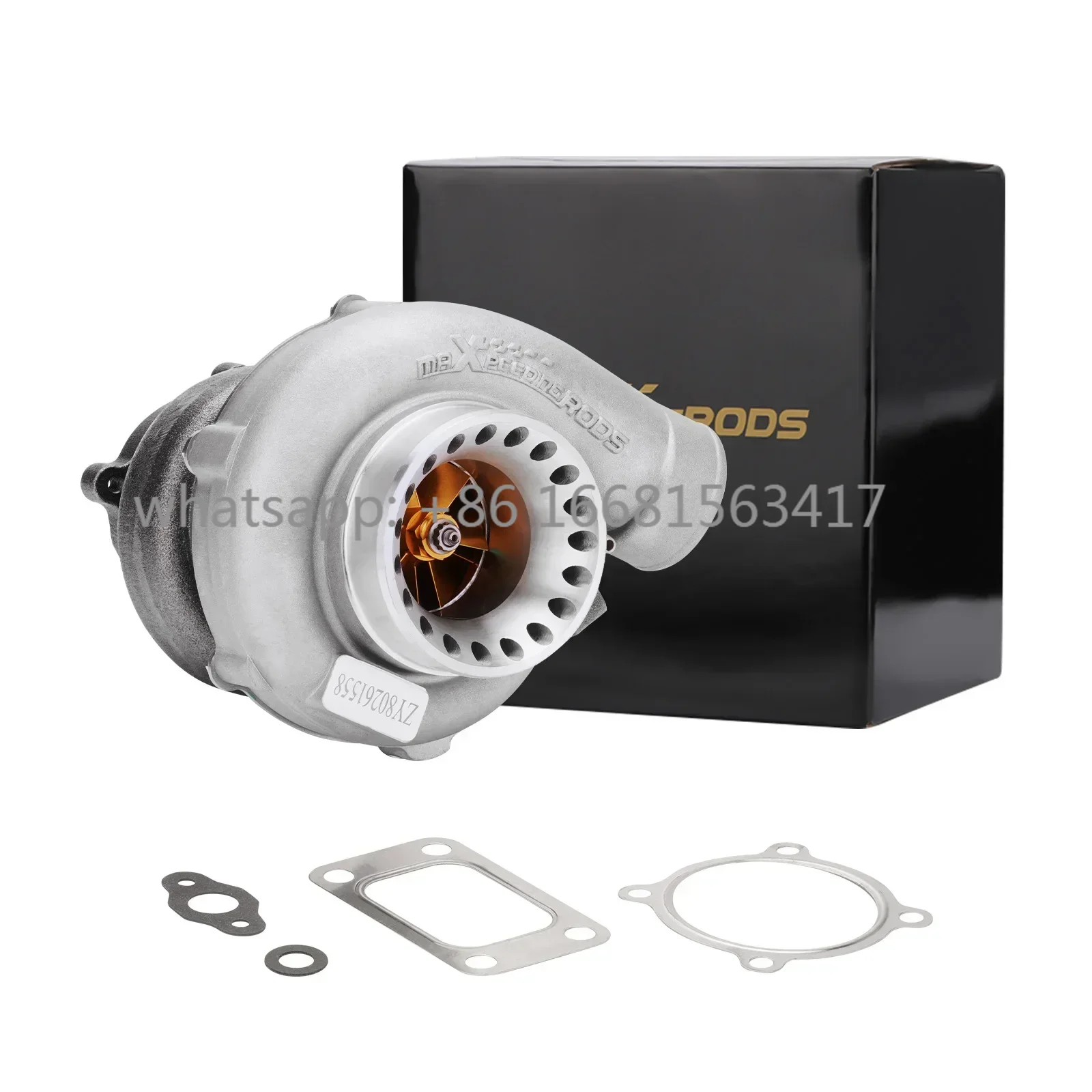 

Billet GT3582 GT35 Turbo Flange AR 0.63 Water Oil Cooled Turbocharger 2.5-6.0L