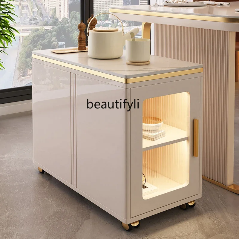 LHY26 ss CXH خزانة الأوسط المحمول بكرة الشاي خزانة جانبية ضيقة خفيفة فاخرة #3