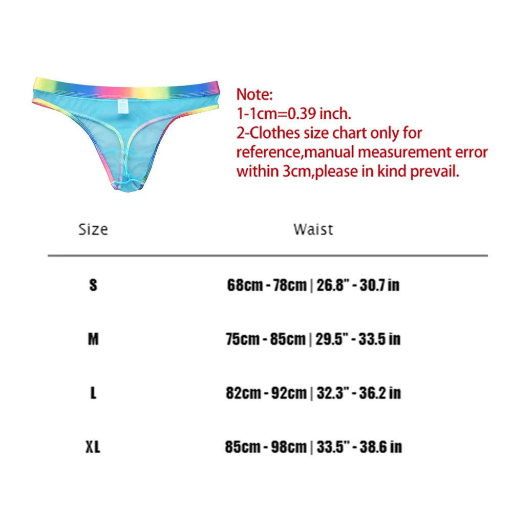 Men Mesh See Through T-back Thongs Briefs Men Sexy Transparent Low Waist G-string Underwear Tie-dye Breathable Pouch Knickers