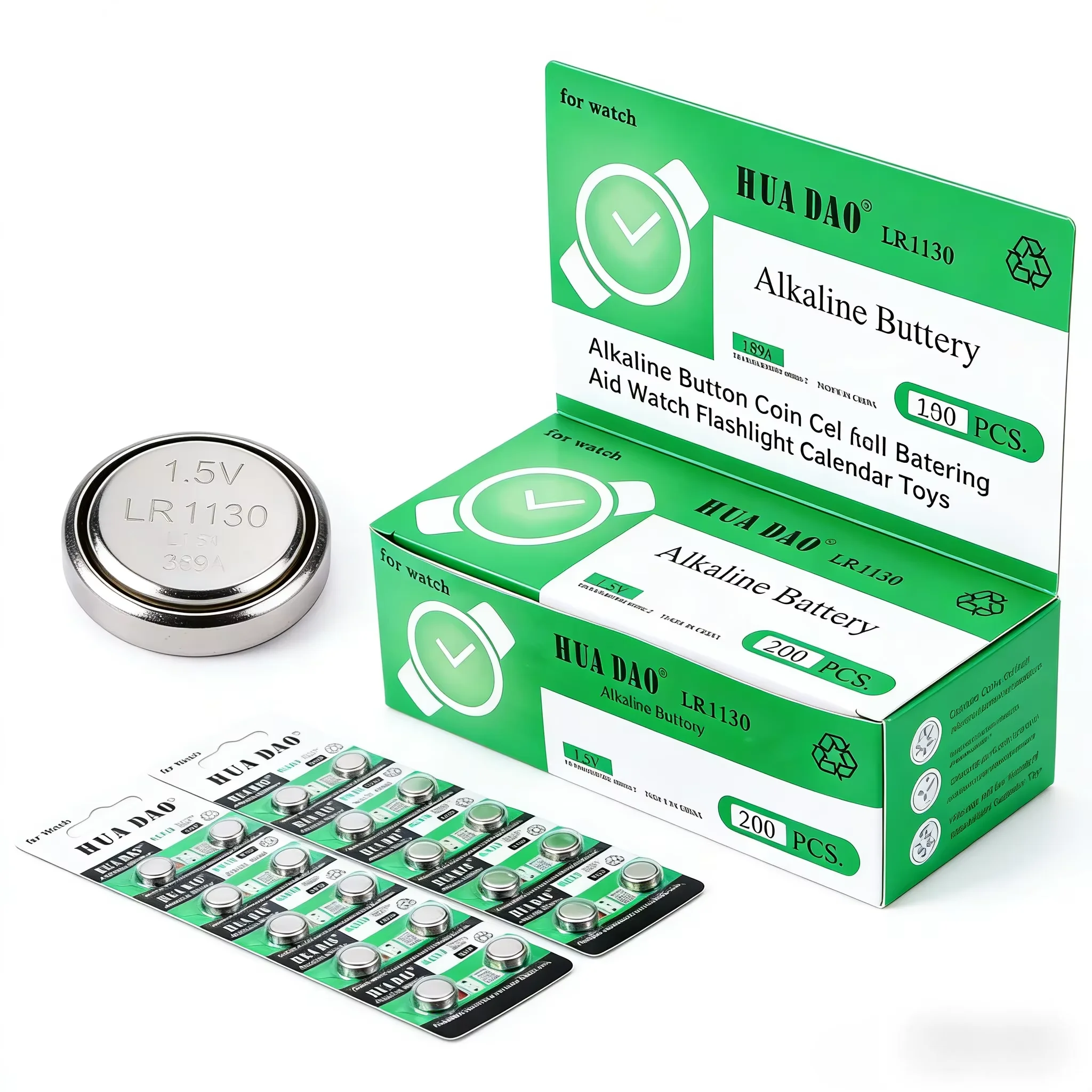1.5V AG10 LR1130 LR54 L1131 SR1130 389A Alkaline Button Coin Cell Battery for Hearing Aid Watch Flashlight Calendar Toys