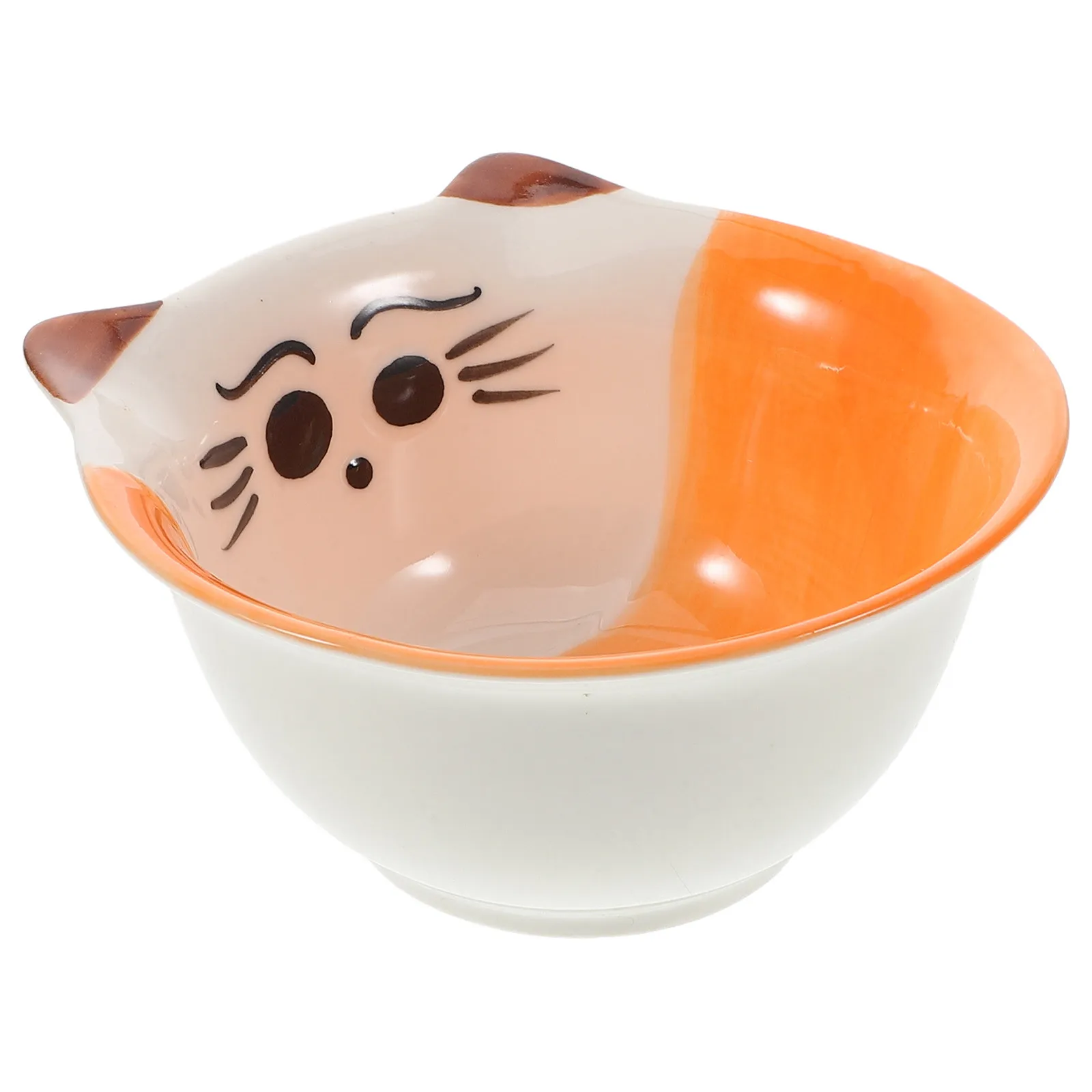 

Cute Cat Shape Ceramic Bowl for Babies Toddlers Kids Small Portion Control Serving Dish Ideal for Snacks Fruits Cereal Baby Food