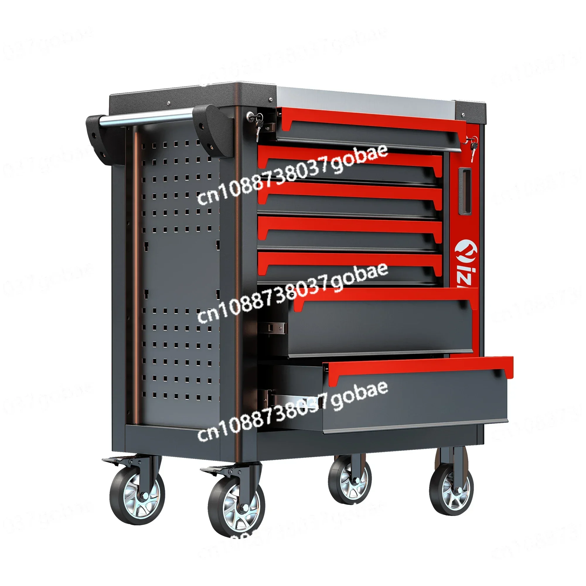 For 7 Drawers Garage Storage 250 Pcs Tool Sets Box Tool Chest Workshop Trolley Heavy Duty Tool Cabinet