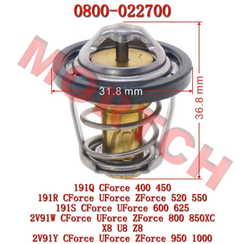 

Термостат 0800-022700 для CFMoto 800cc ATV UTV SSV CF400 CF500 CF600 CF1000 CF800 CForce 800XC UForce 800 600 500 ZForce 800