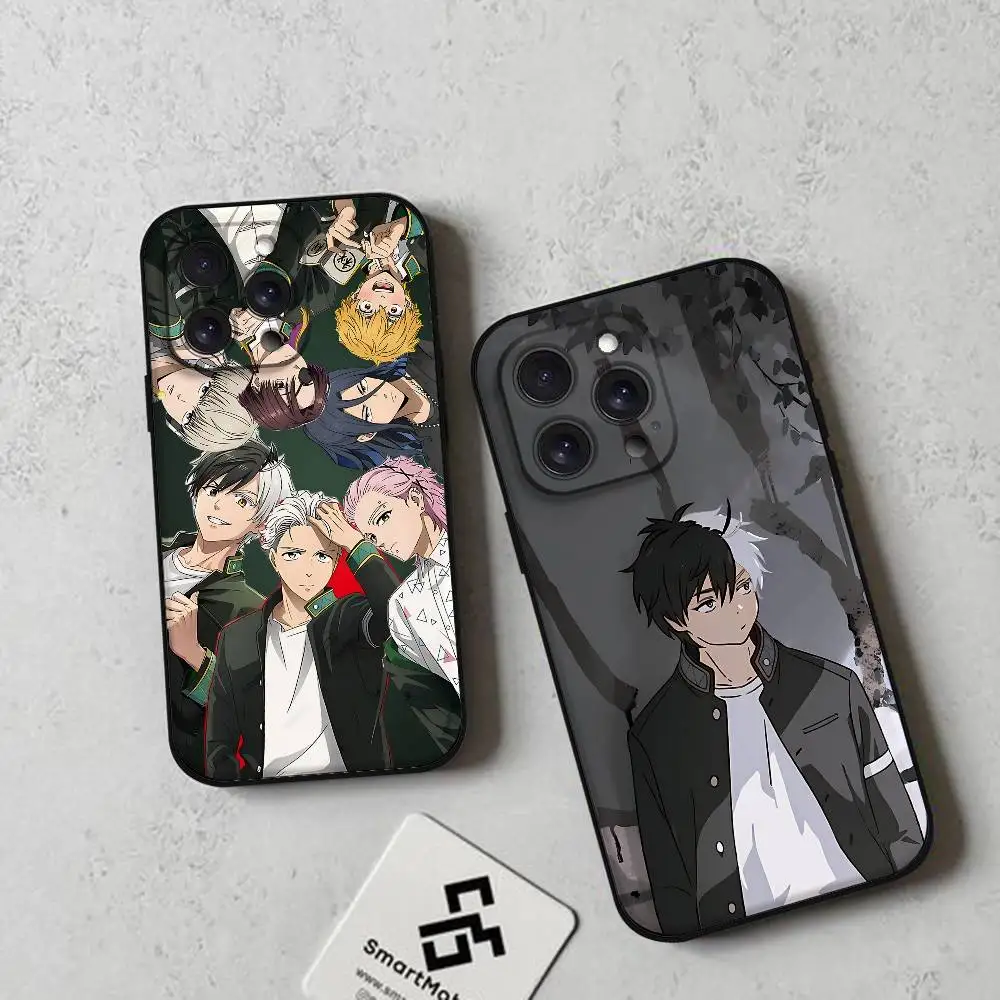 Anime Wind Breaker Sakura Phone Case Black Shell For IPhone 17/16/15/13/14 Pro Max/ 11Plus/X/Xr/Xs Max/12mini Compatible Models