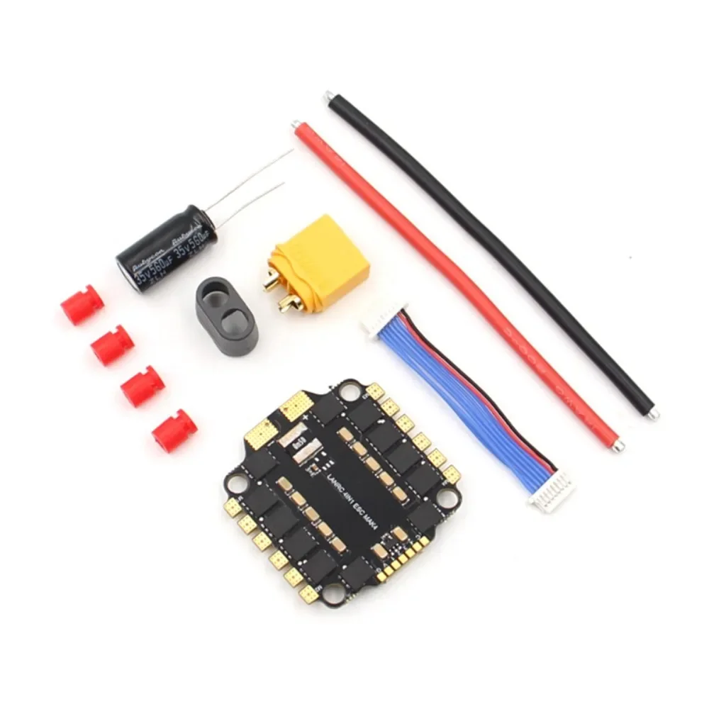 

LANNRC 30/45/60A 4IN1 Brushless ESC BLHELI_S 3-6S Support DShot300-600/Multishot/Oneshot/PMW 30.5*30.5mm for RC FPV Racing Drone