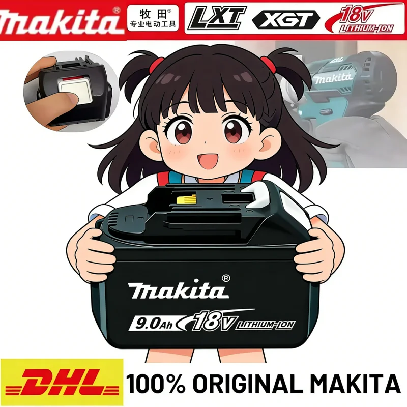 

100% new Original Makita 9Ah6Ah/5Ah for Makita 18V tool Battery Replacement Lithium Battery+charger+electric drill