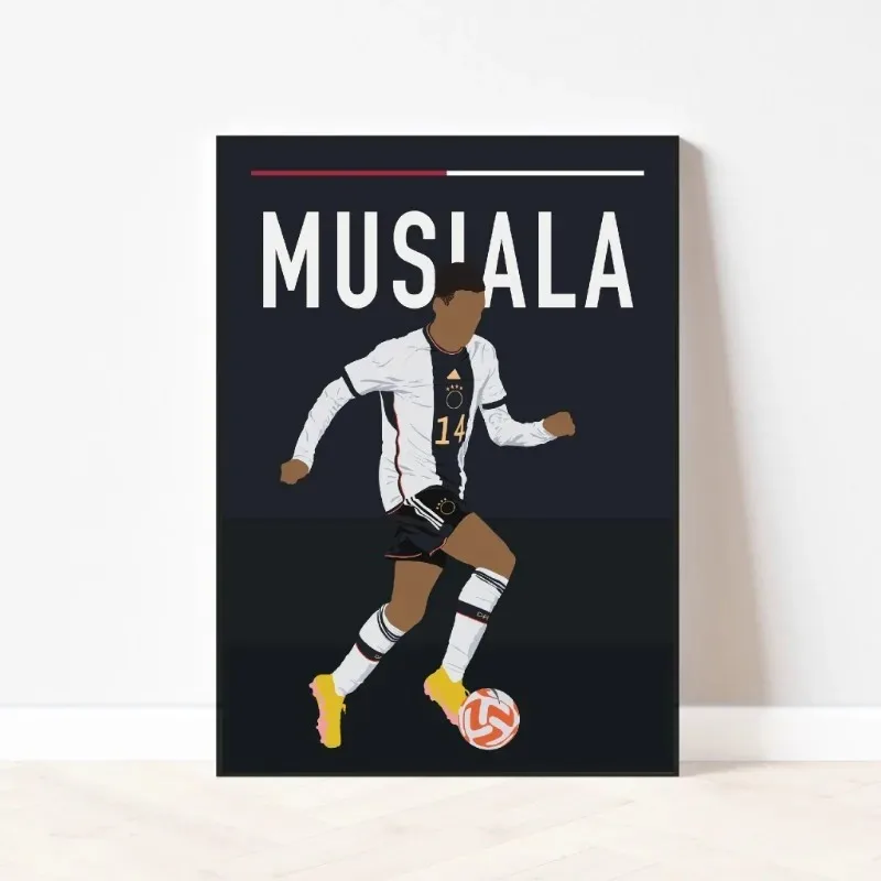 Football Player Celebrity Poster Canvas Painting Wall Art for Soccer Fan Comics Decorative for Bedroom Office Sport Fan Gift