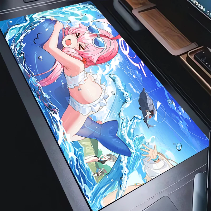 

Mouse Pad Computer Kawaii Anime Girl Keyboard Pad Laptop Blue Archive HD Gaming Extended Desk Mat PC Takanashi Hoshino Mousepad