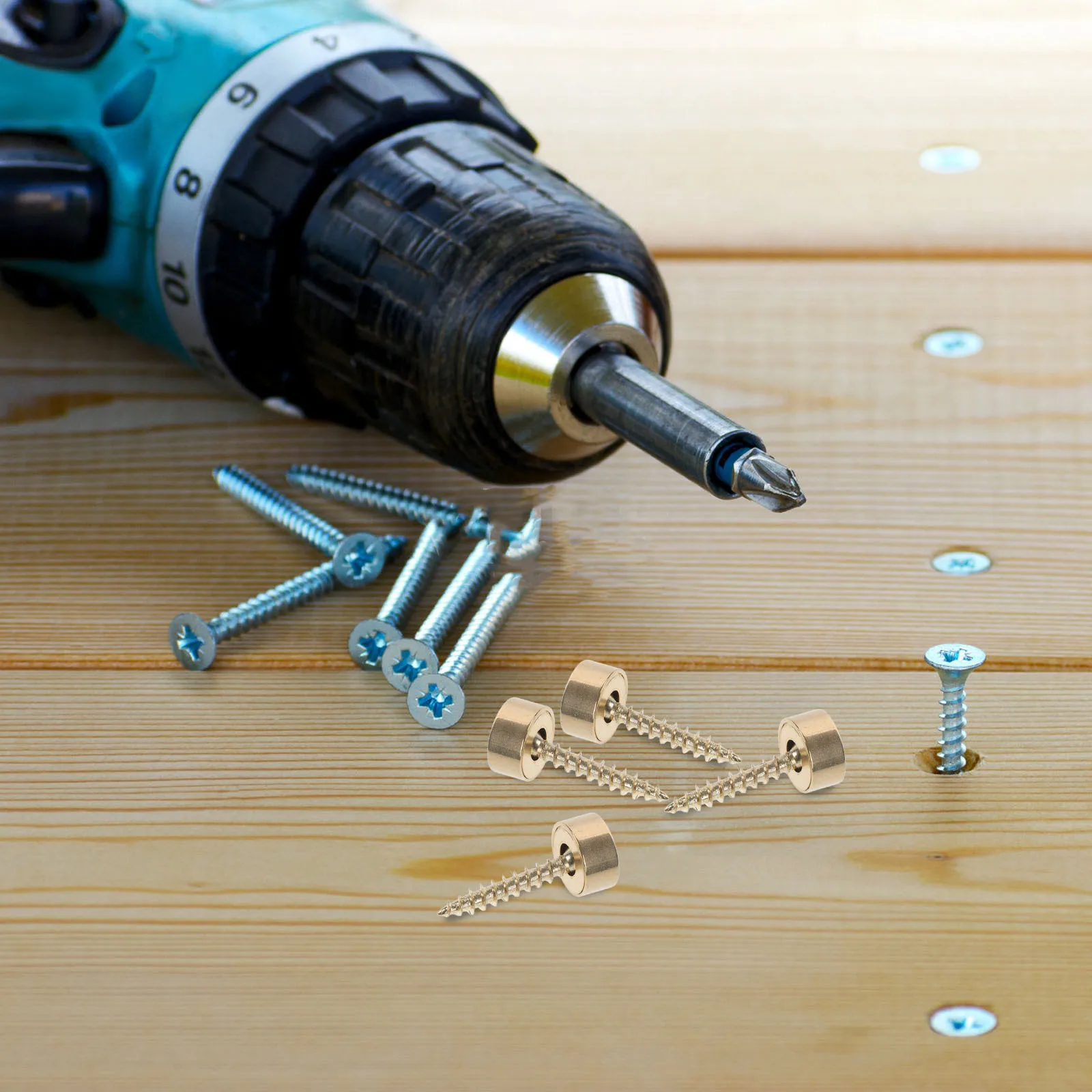 

8pcs Decorative Cap Cover Screw Copper Self-Tapping Curved Design For Wall Mounting Furniture Renovation Mirror Screws