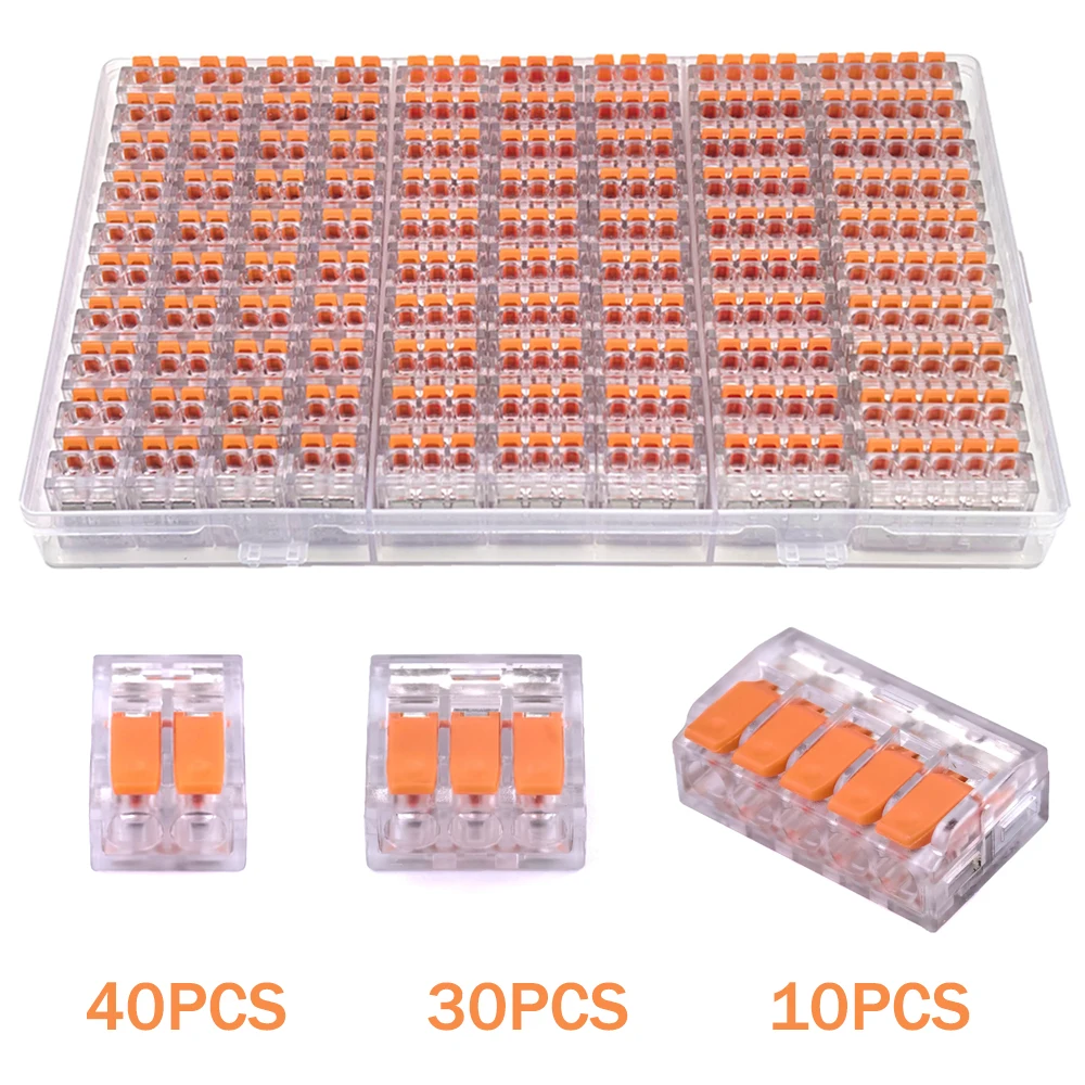20/80 stücke Box Elektrische Hebel Draht Anschlüsse 2 Port 3 Port 5 Port Elektrische Kabel Klemme Mini Schnell Draht terminal Stecker