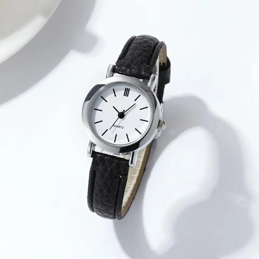 Women Casual Leather Strap Small Quartz Watch Jam Tangan Wanita Prempuan