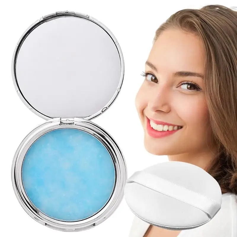 1 stücke Gesicht Puder lang anhaltende Öl-Kontrolle matte Make-up Einstellung Puder Frauen Kosmetik mit Puder quaste