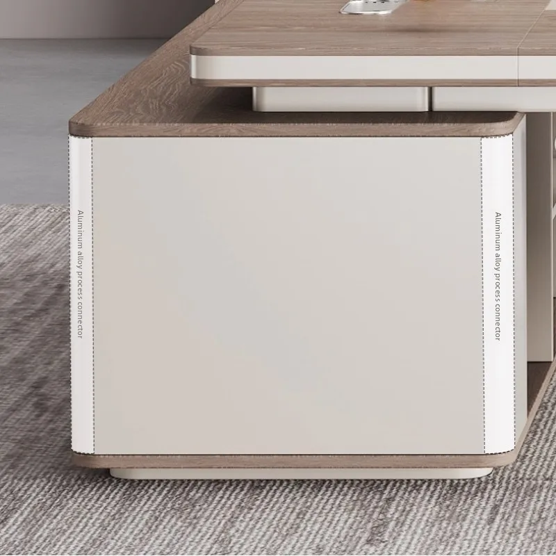 طاولة مكتب حديثة وبسيطة، مكتب كمبيوتر فاخر كبير للمدير الكبير، أثاث داخلي شمالي ميسا بارا إسكريكتوري #5