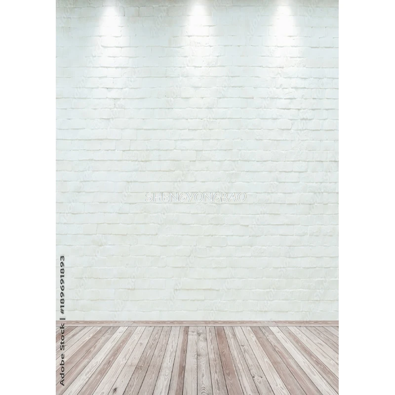 Vintage Brick Wall Wood Floor Photography Backdrops Portrait Photo Background Studio Prop ZXX-06