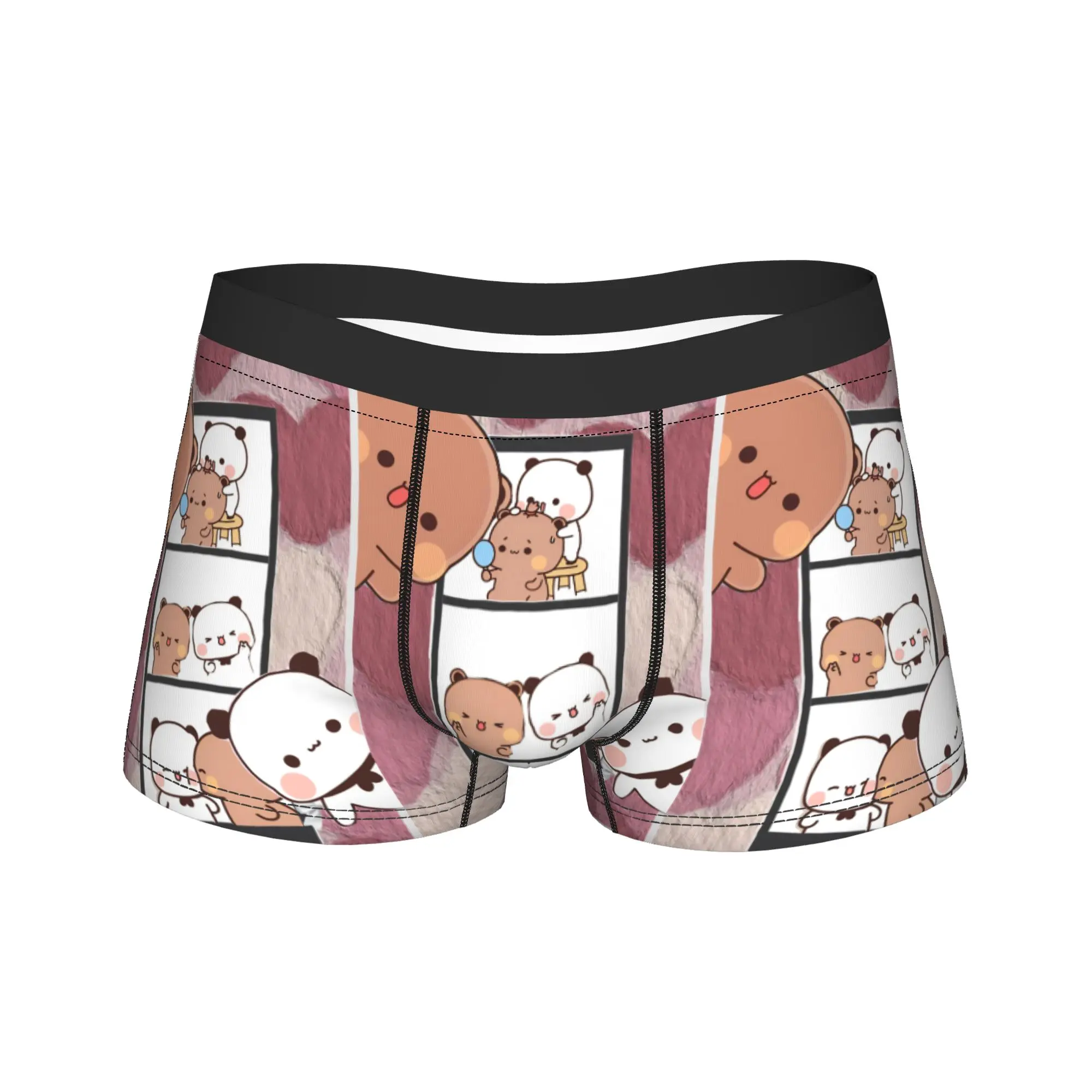 Panda Bear Bubu Dudu Underwear  Funny Underpants Custom Boxer Brief For Male Pouch Plus Size Boxershorts