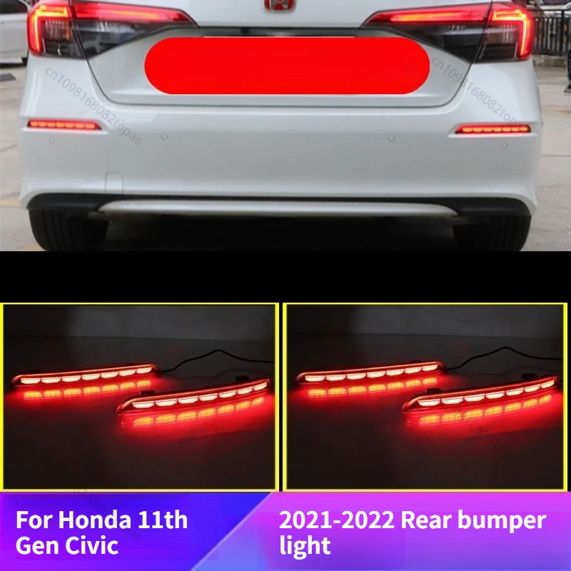 

LED Rear Bumper Light Brake Warning Light,For Honda 11th Gen Civic 2021-2022 HighQuality Easy-install Fashionable Modified Parts
